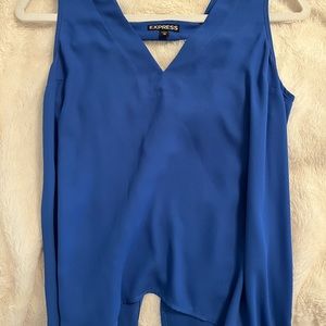 express royal blue dress shirt size xs